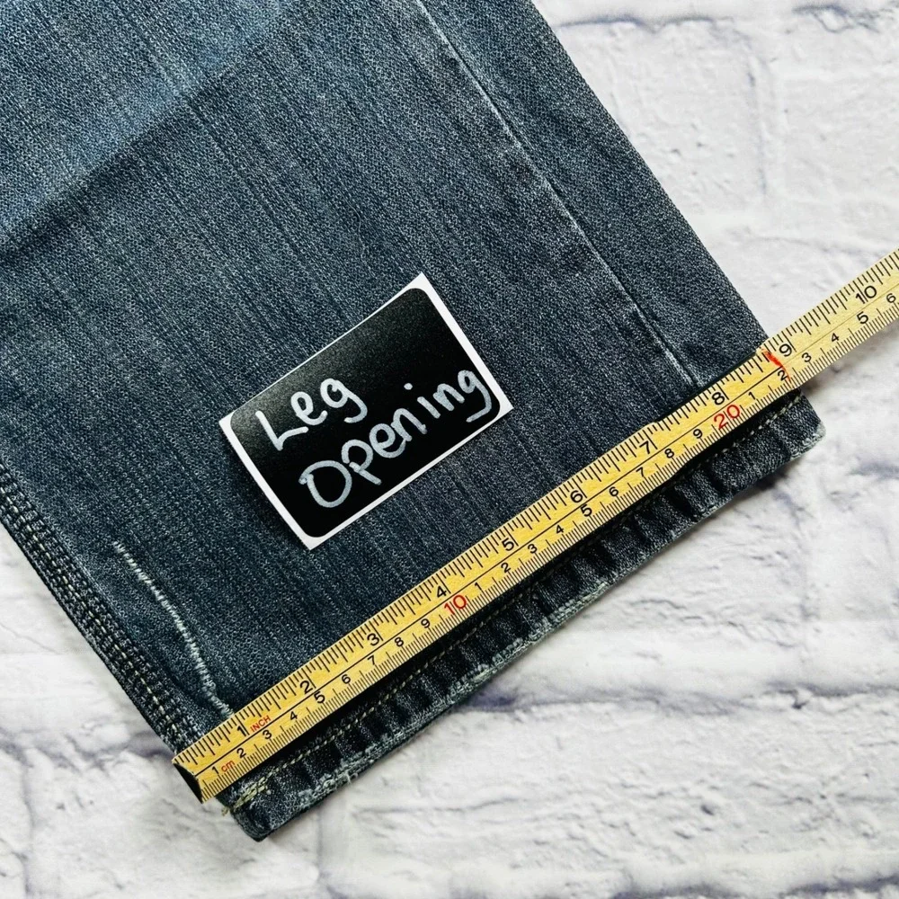 Anti Social Men Distressed Jeans Medium Wash 100% Cotton Straight Leg Size 31x31